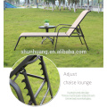 Poolside lounger chairs metal frame sun lounger beach chairs with coffee table